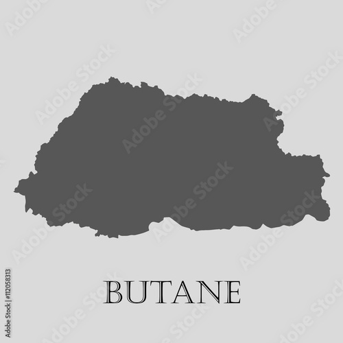 Black Butane map - vector illustration