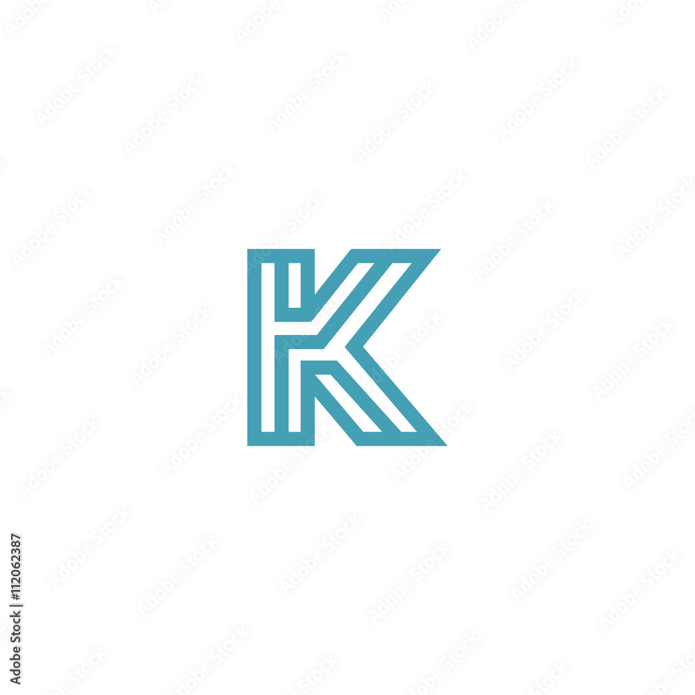 Impossible Letter K Logo design vector Linear Symbol Monogram Impossible Letter K Logo design vector Linear Symbol Monogram