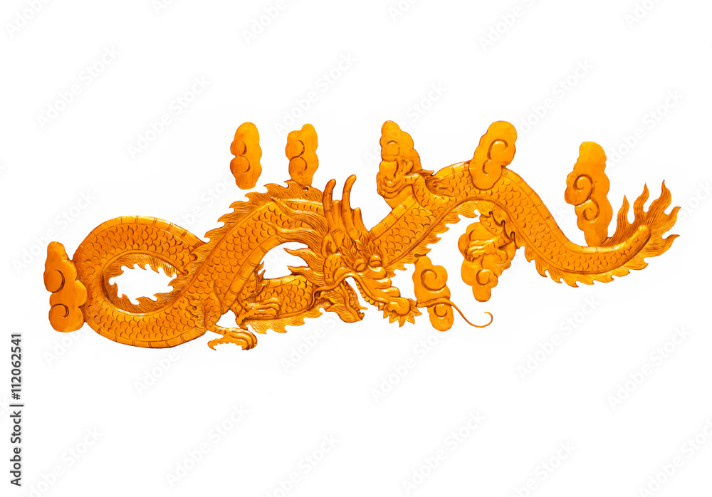 Fototapeta premium dragon fretwork,isolated on white