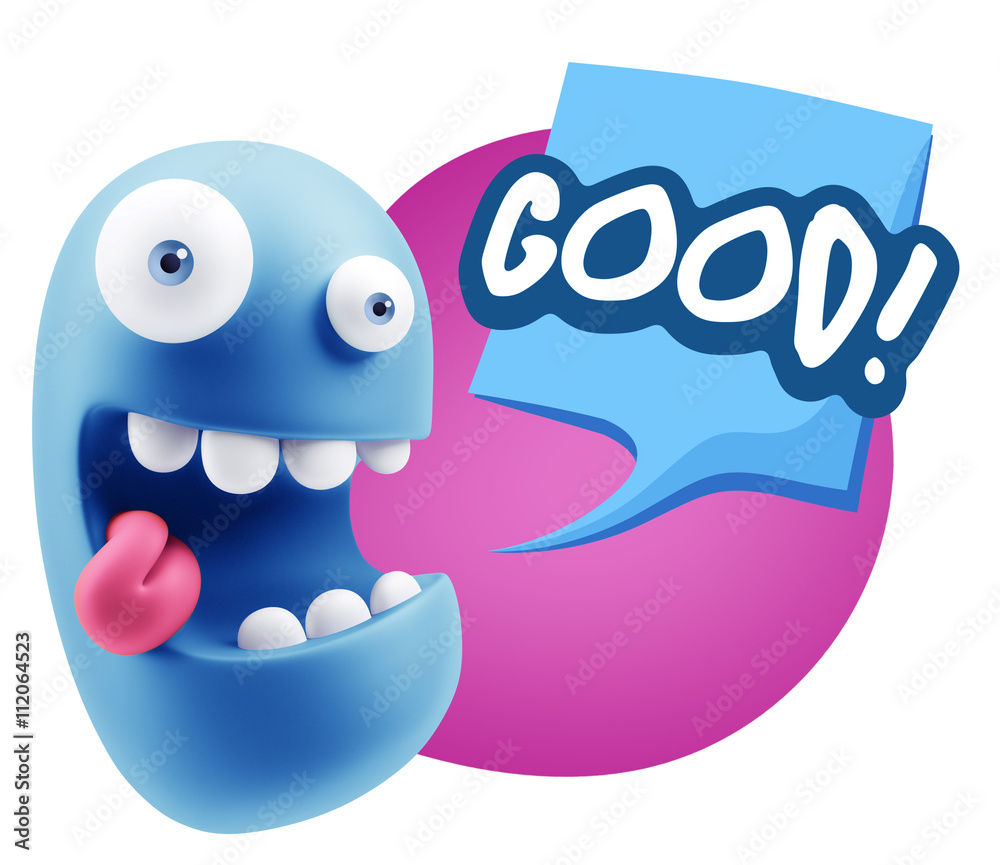 3d Illustration Laughing Character Emoji Expression saying Good 3d Illustration Laughing Character Emoji Expression saying Good