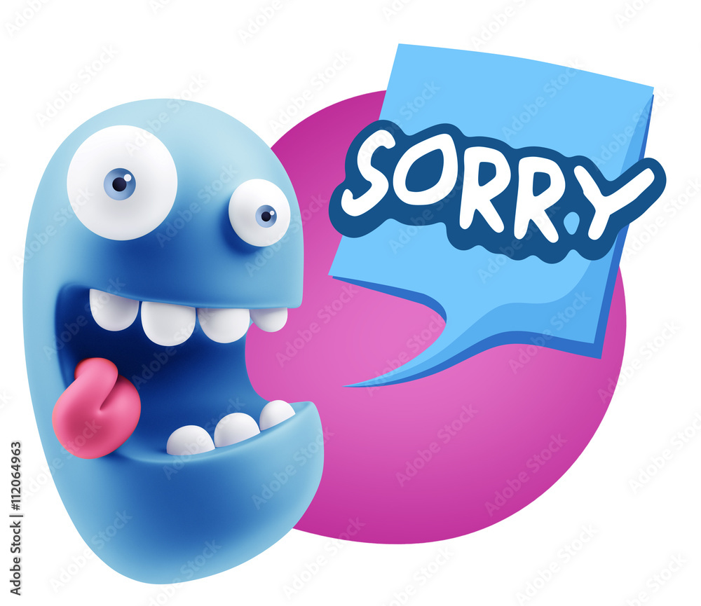 3d Illustration Laughing Character Emoji Expression saying Sorry 3d Illustration Laughing Character Emoji Expression saying Sorry