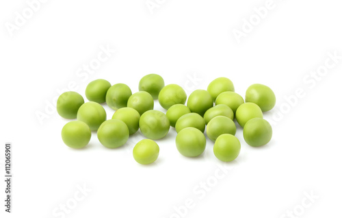 Green peas isolated.