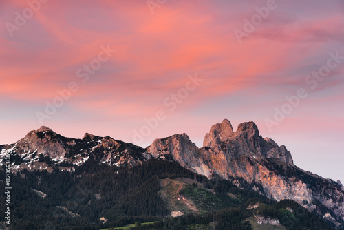 Spring Sunset over the Alps (Tannheim, Tyrol, Austria) © rado1979