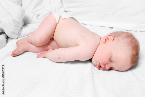 Peaceful baby sleeping in a...