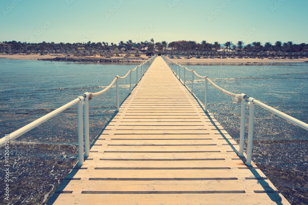 Pier on shore of the Sea