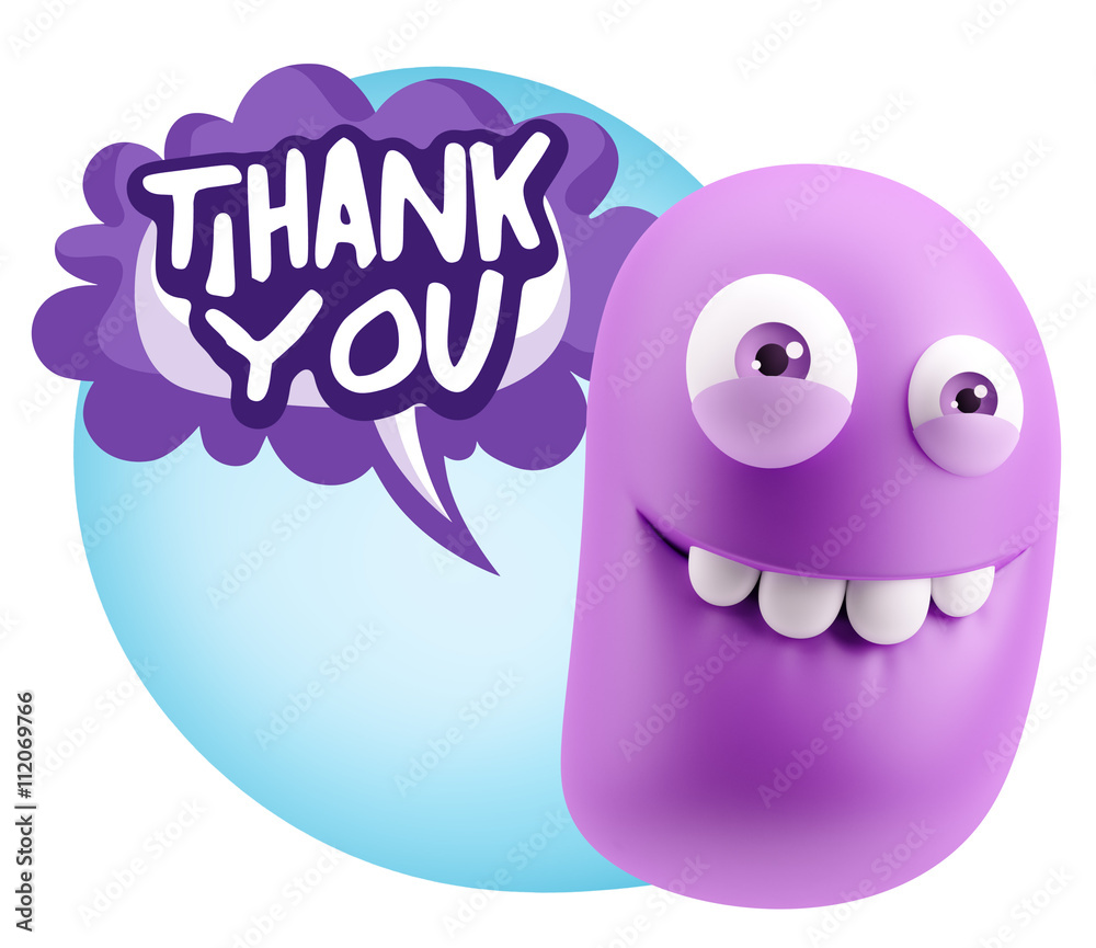 3d Illustration Laughing Character Emoji Expression saying Thank 3d Illustration Laughing Character Emoji Expression saying Thank