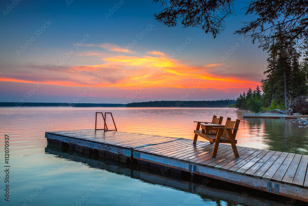 Fototapeta premium Sunrise over the dock