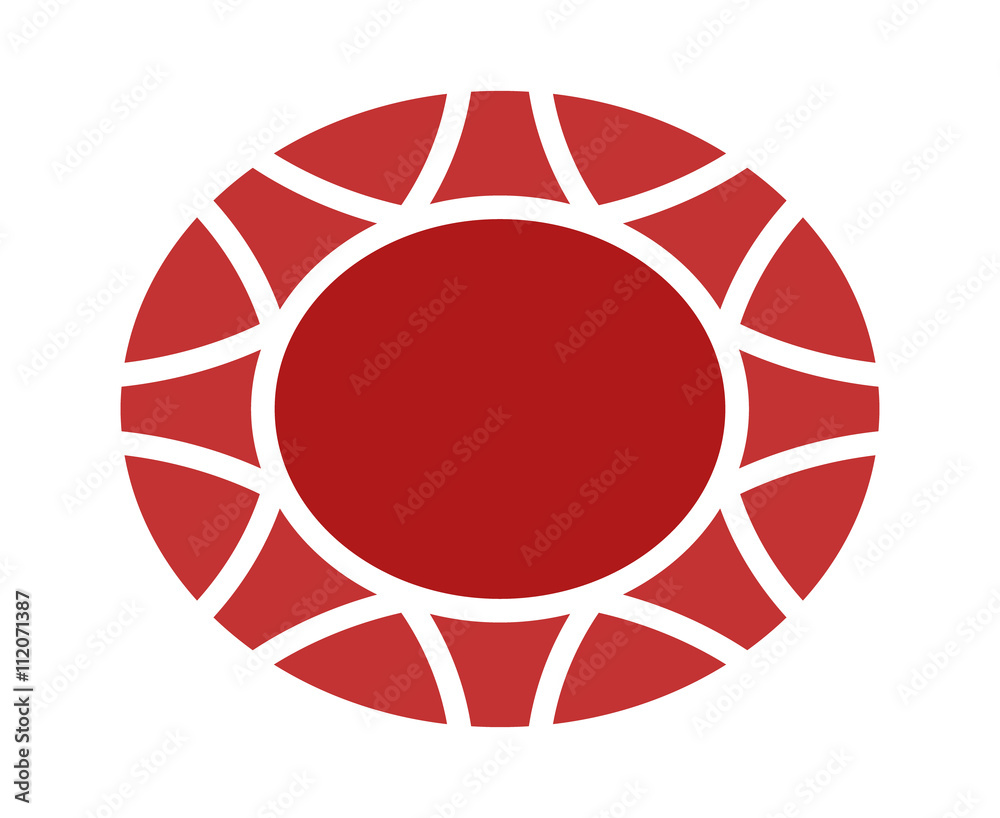 Red oval ruby gem flat icon for apps and websites Red oval ruby gem flat icon for apps and websites