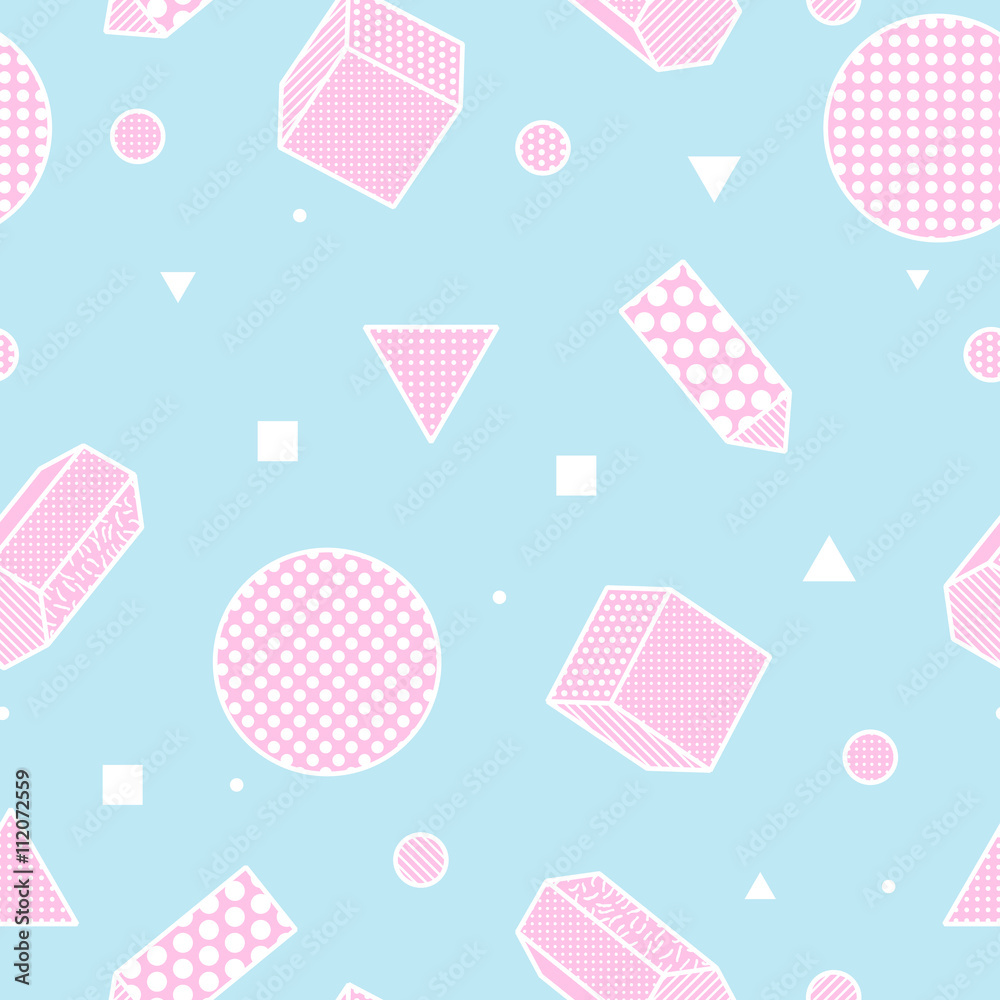 Geometric trendy 80s retro seamless pattern Geometric trendy 80s retro seamless pattern