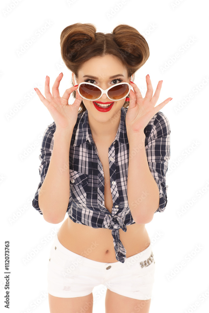 Young woman with sunglasses.