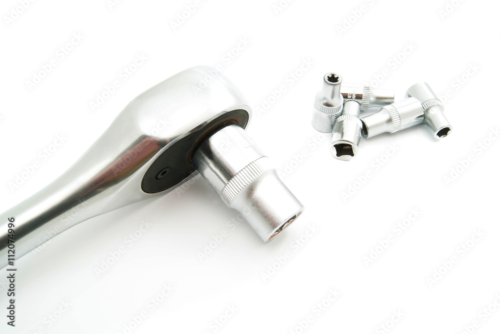 ratchet and heads on white