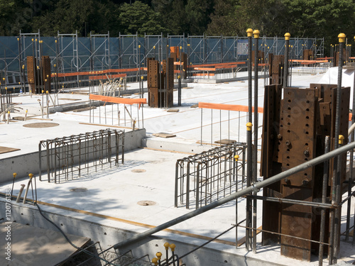 Obraz na płótnie 建築 鉄骨鉄筋コンクリート構造 SRC 基礎工事 耐震性 構造