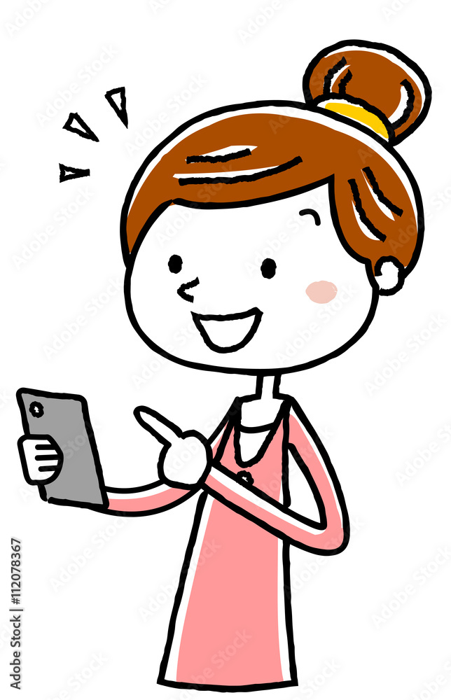 イラスト素材:若い女性 スマートフォン 操作 理解
イラスト素材:若い女性 スマートフォン 操作 理解