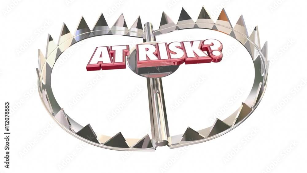 At Risk Danger Safety Bear Trap Words 3d Animation