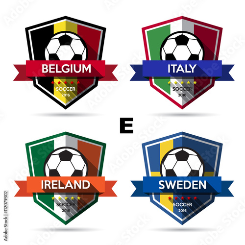 Set of soccer ( football ) badge