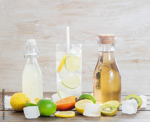 Ice cold drinks and exotic fruits