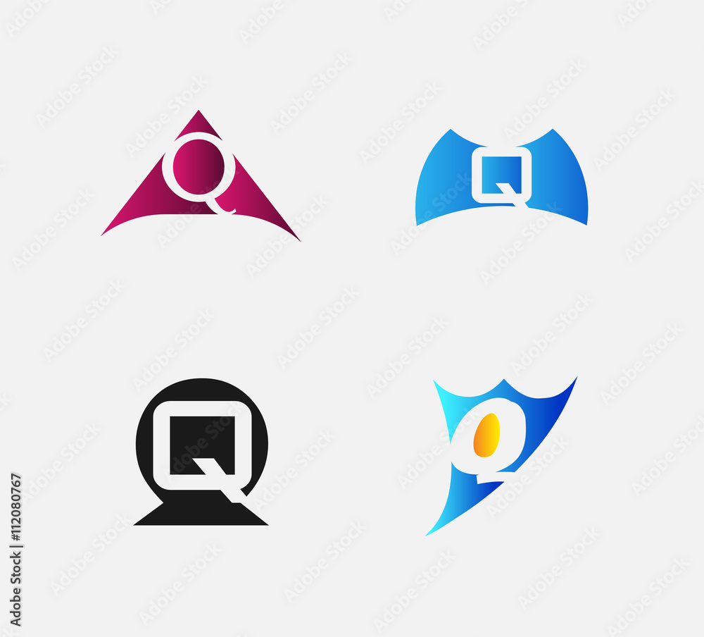 Abstract icon based on the letter a set
Abstract icon based on the letter a set