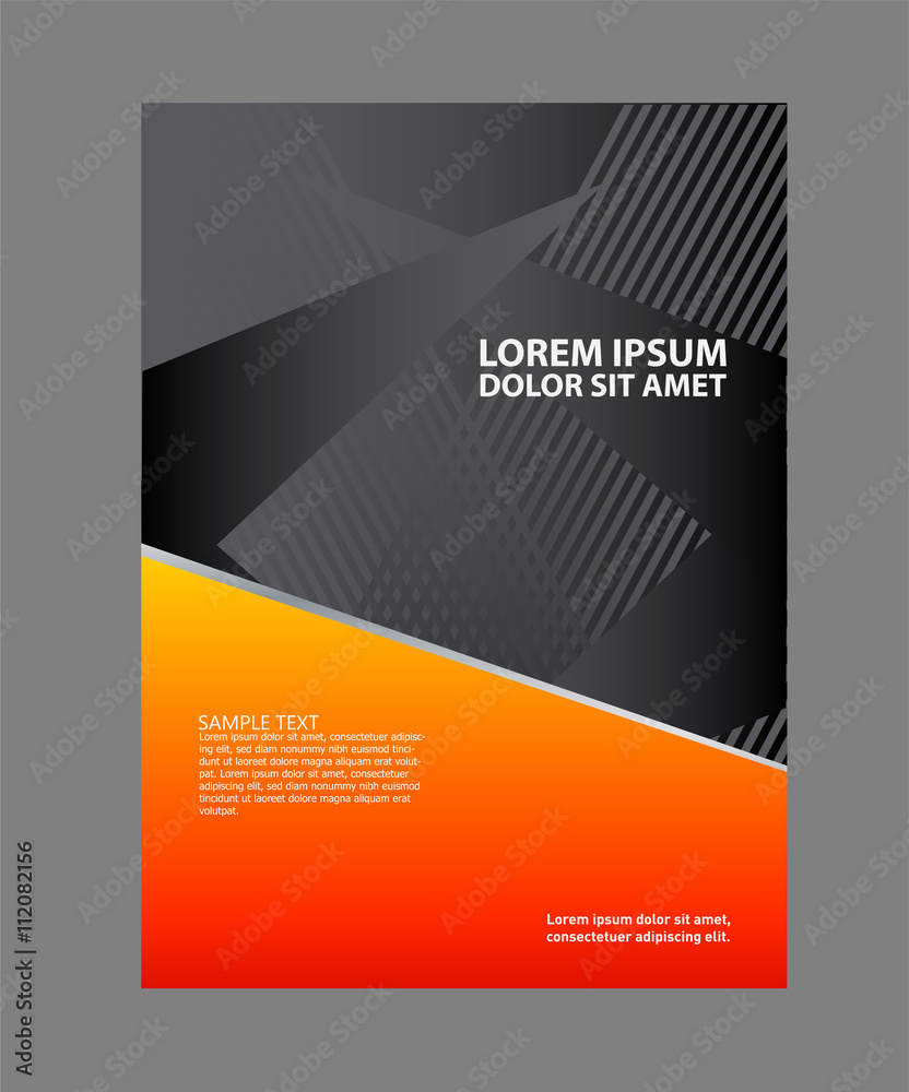 Fototapeta premium Vector Brochure Flyer design Layout template, size A4, Front page and back page 