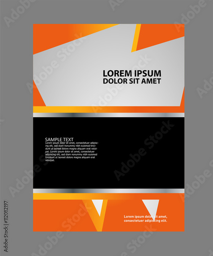 Flyer  brochure  poster  annual report  magazine cover vector template. Modern blue corporate design  