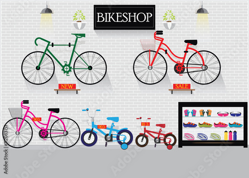 Bicycle stores or bike shops.
