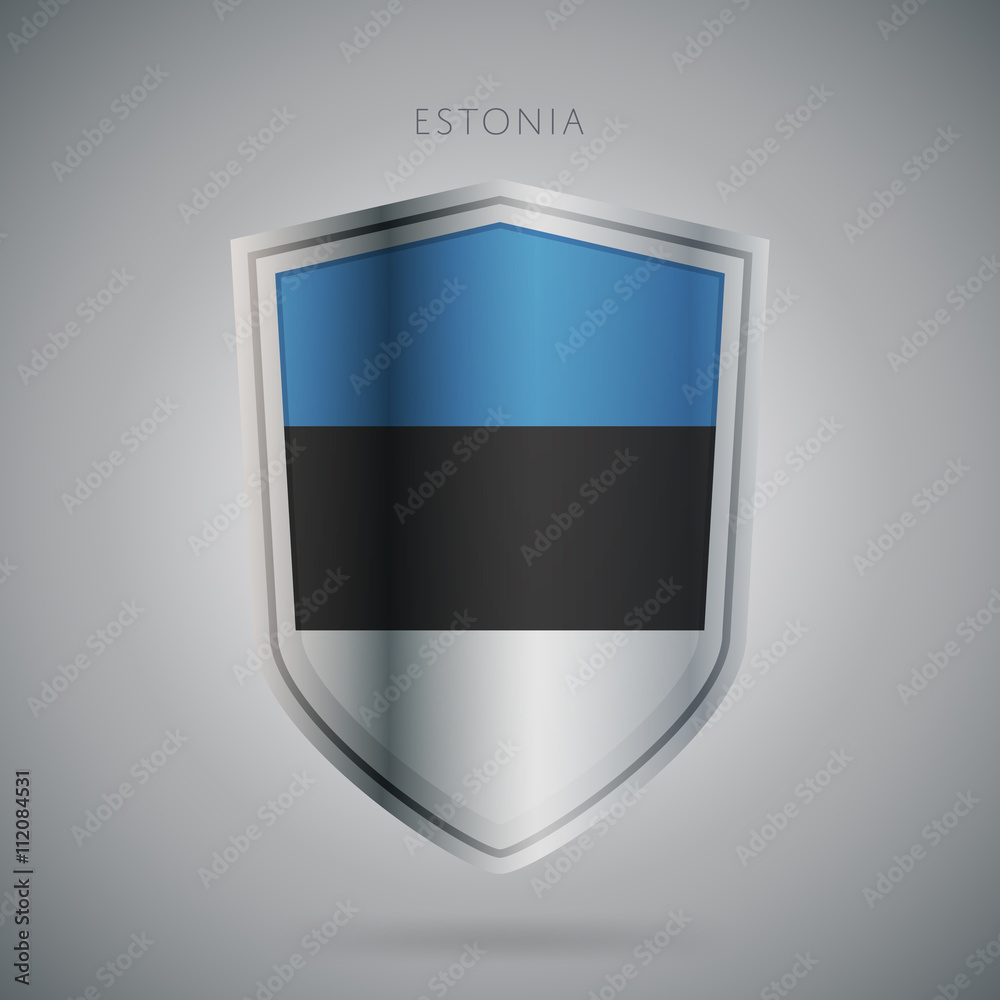Flags europe raster icon. Estonia flag, isolated. Modern design. National country flag. Country of member the European Union. Flags europe raster icon. Estonia flag, isolated. Modern design. National country flag. Country of member the European Union.