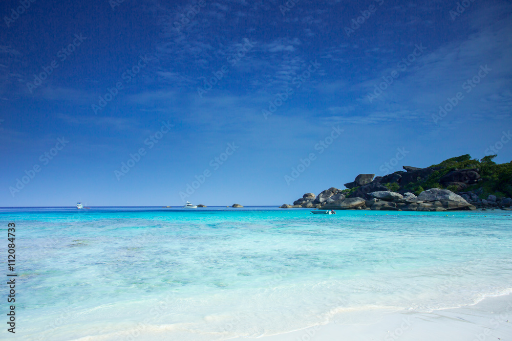 Similans, are a group of nine islands in the Andaman sea of southern Thailand. The Similans are famous in distinctive blue colored water and very fine sand.