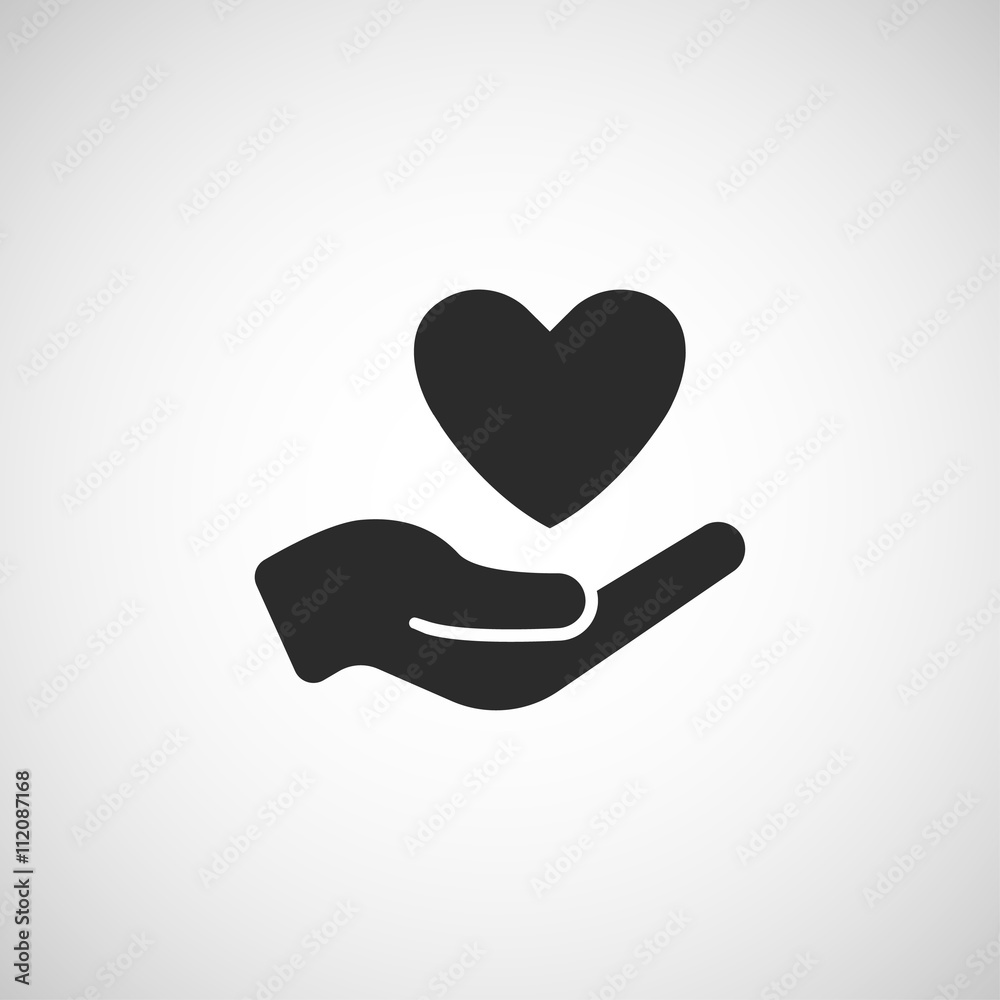 heart in hand icon heart in hand icon