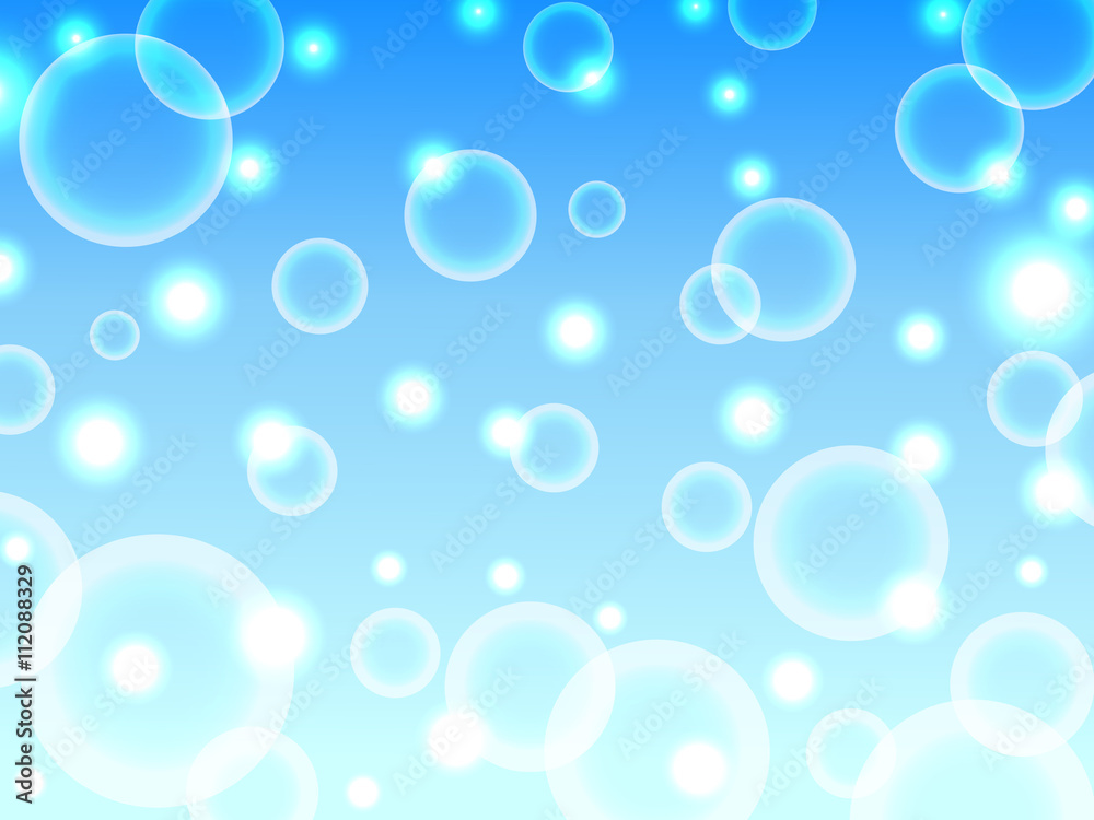 bubble blue fresh abstract background vector