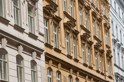 old building facade newly restored - real estate