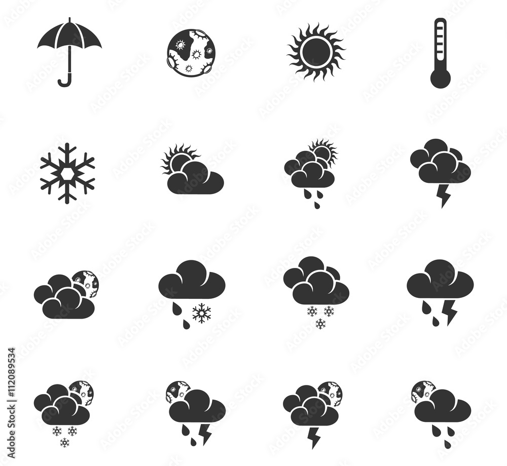 Fototapeta premium weather icon set