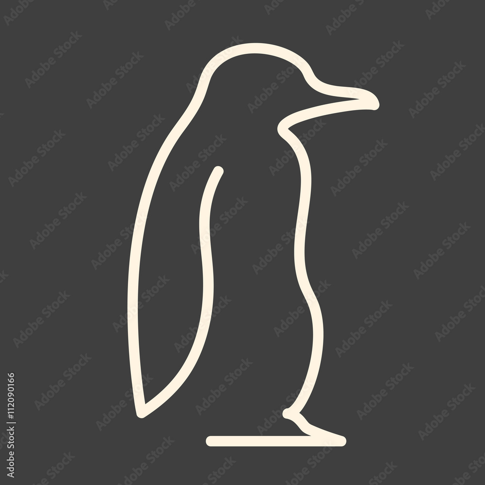 One line penguin vector illustration One line penguin vector illustration