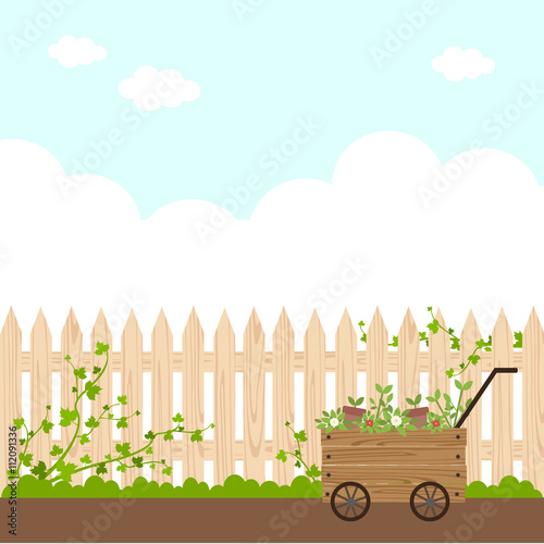 garden fence background