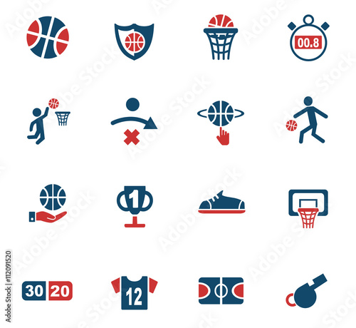 basketball icon set