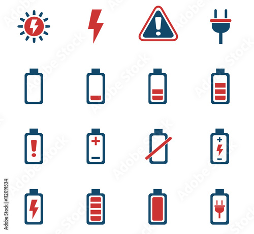battery icon set