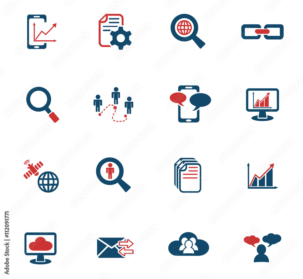 data analytic and social network web icons for user interface design data analytic and social network web icons for user interface design