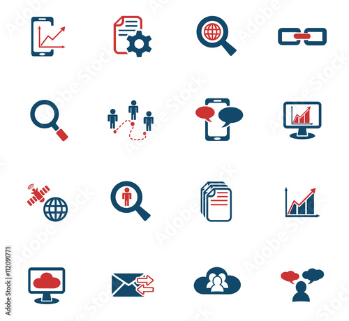 data analytic and social network web icons for user interface design © ayax