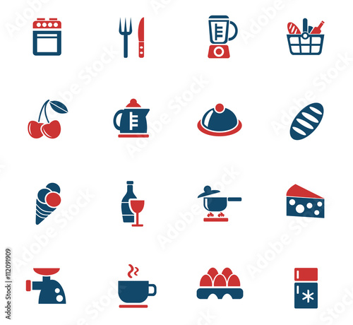 food and kitchen icon set