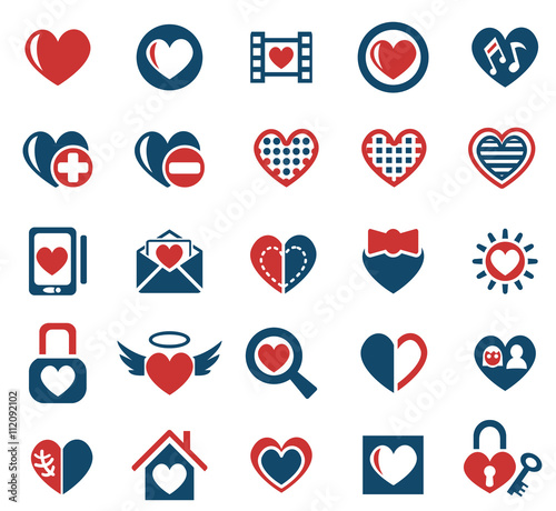 heart love icon set Free Download heart love icon set - GFXLoad