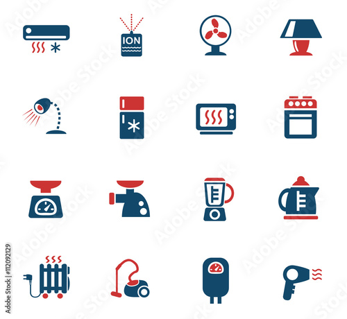 home appliances icon set