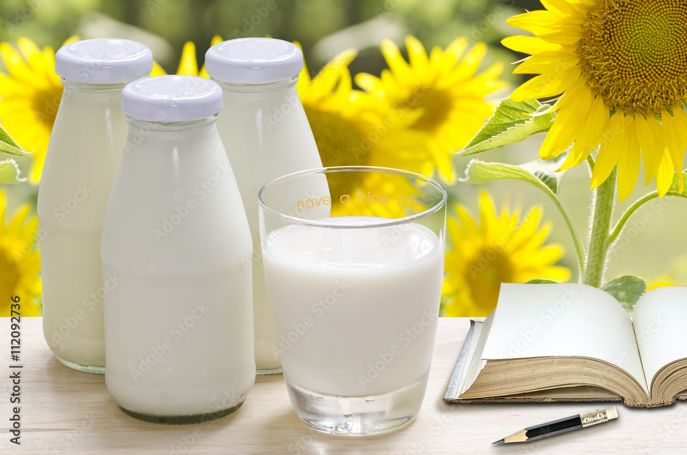 fresh milk and blank book fresh milk and blank book