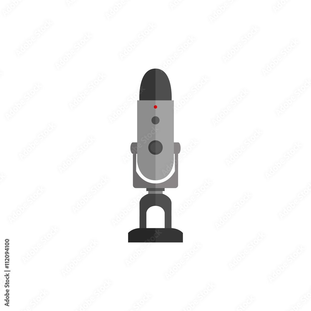 Microphone Design Flat Isolated Microphone Design Flat Isolated