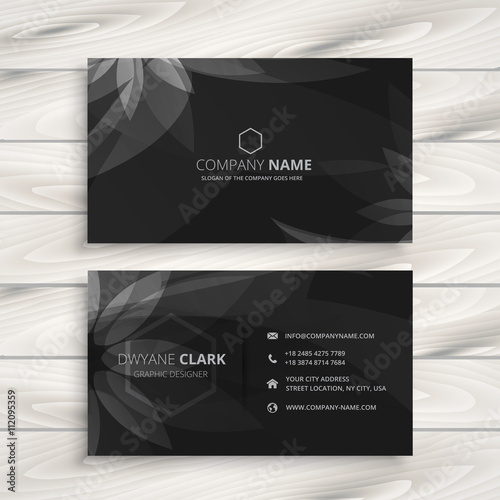 dark flower business card