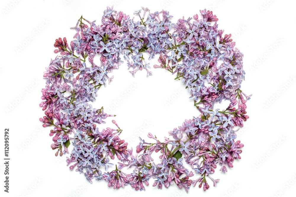Lilac flowers in round shape Lilac flowers in round shape