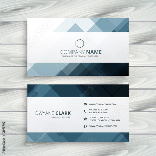 abstract shapes business card