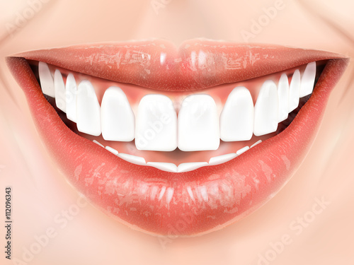Pearl white teeth