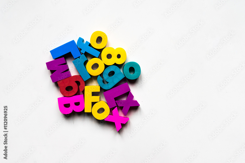 Obraz premium Colorful blocks of letters