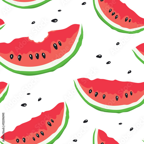 Slice of watermelon/Seamless pattern with watermelon slices