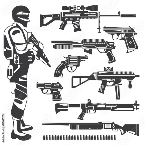 commando, policeman, gun, weapon icons