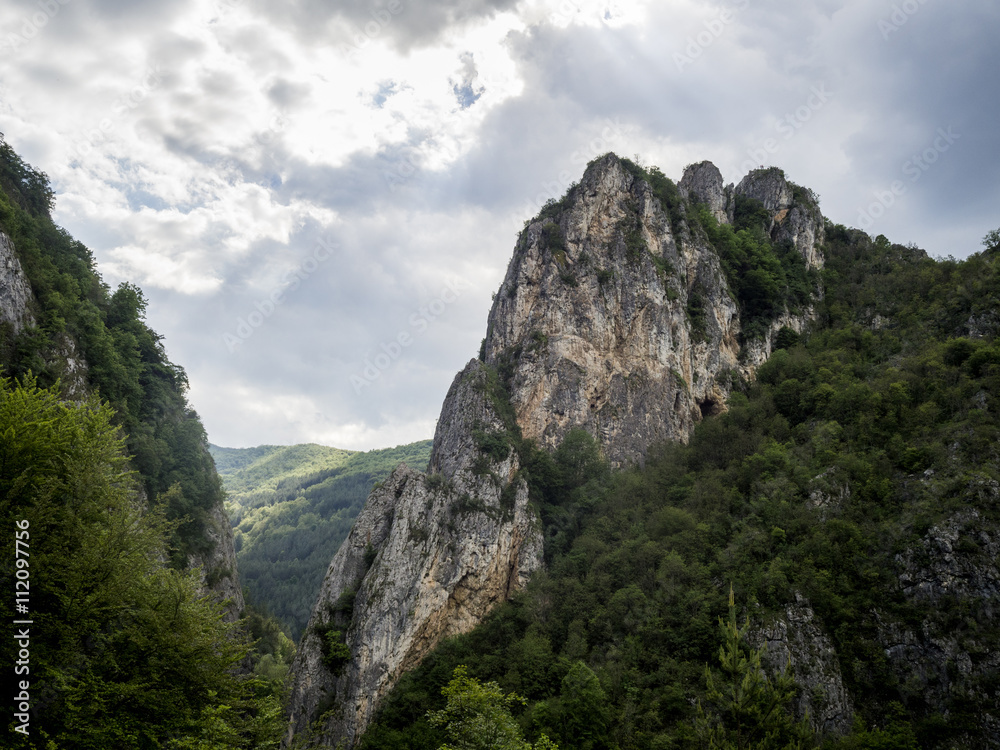 Gorge Near the City of Tran, Bulgaria. Landscape of a Peak With