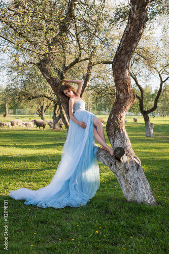 young bride posing in the park © Magryt